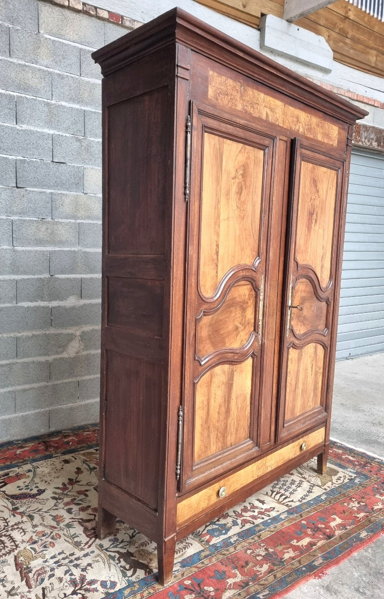 Armoire Louis XVI en chêne et acajou – d'époque XVIIIᵉ siècle-photo-2
