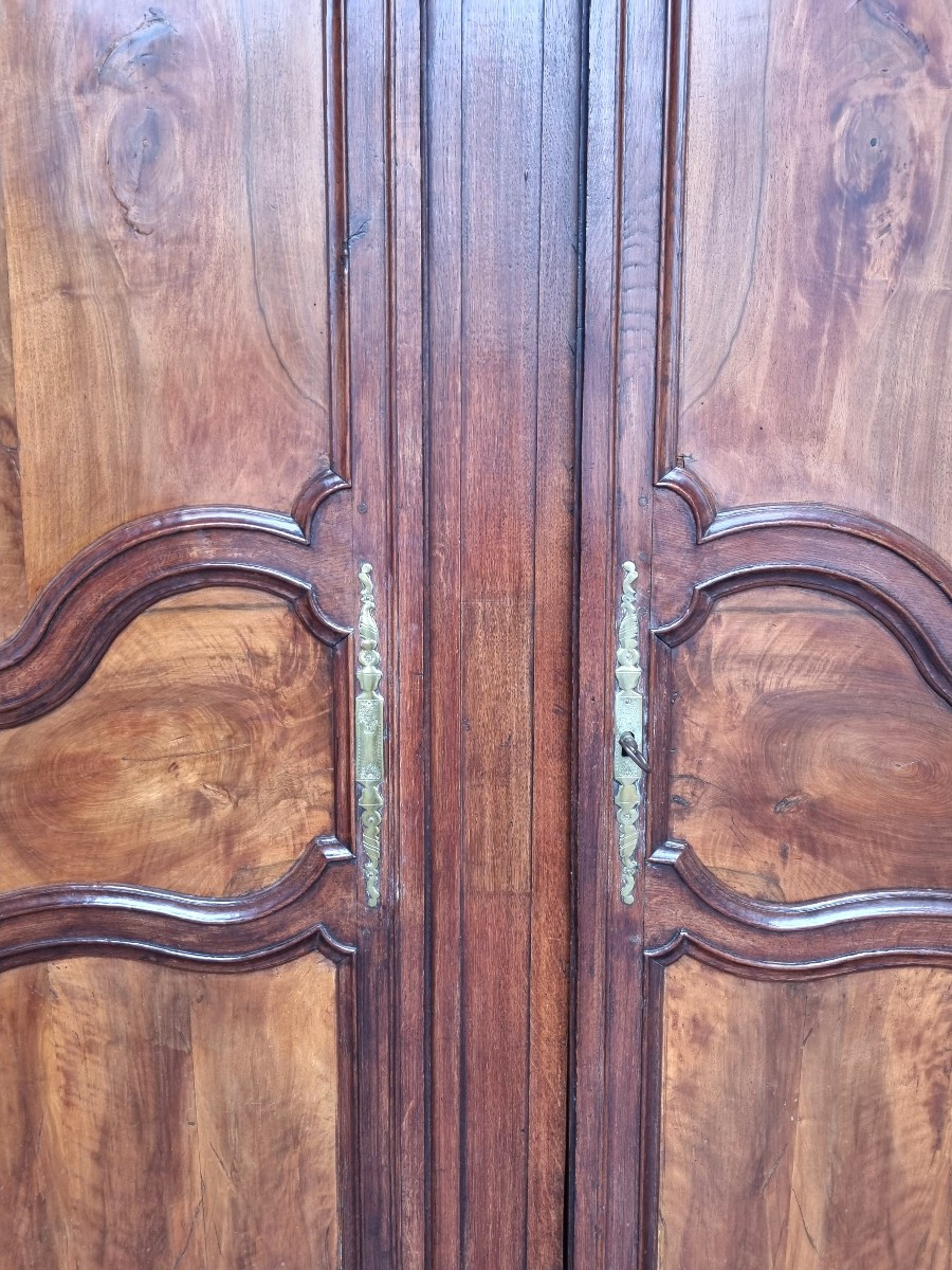 Armoire Louis XVI en chêne et acajou – d'époque XVIIIᵉ siècle-photo-4