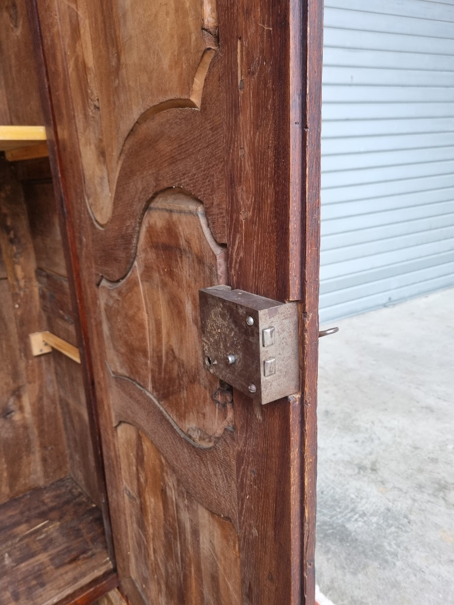 Armoire Louis XVI en chêne et acajou – d'époque XVIIIᵉ siècle-photo-6