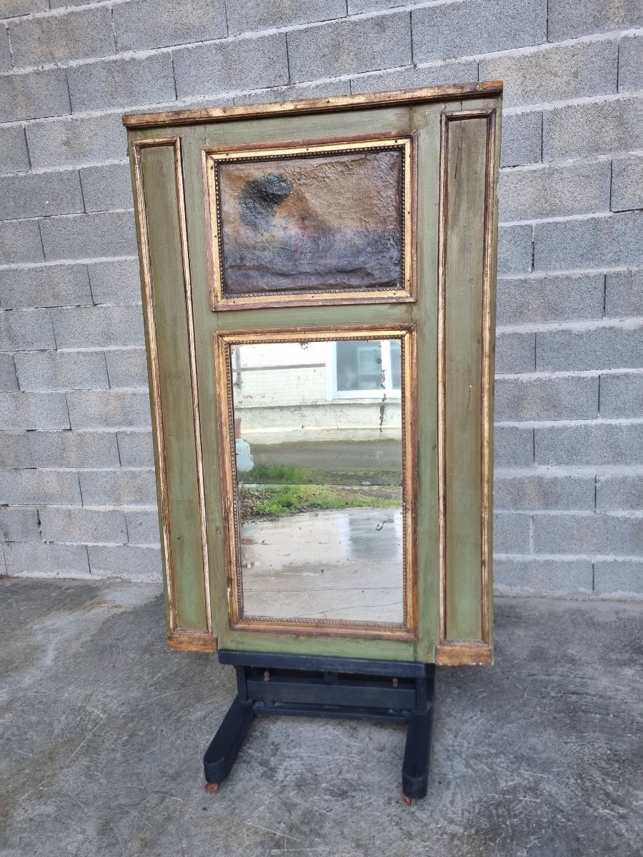 Louis XVI Period Trumeau, 18th Century – Painting And Mirror-photo-2