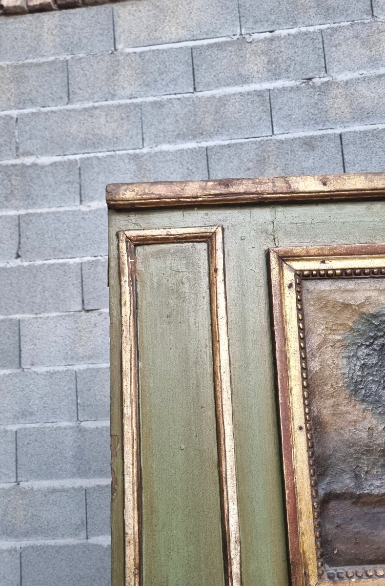 Louis XVI Period Trumeau, 18th Century – Painting And Mirror-photo-5