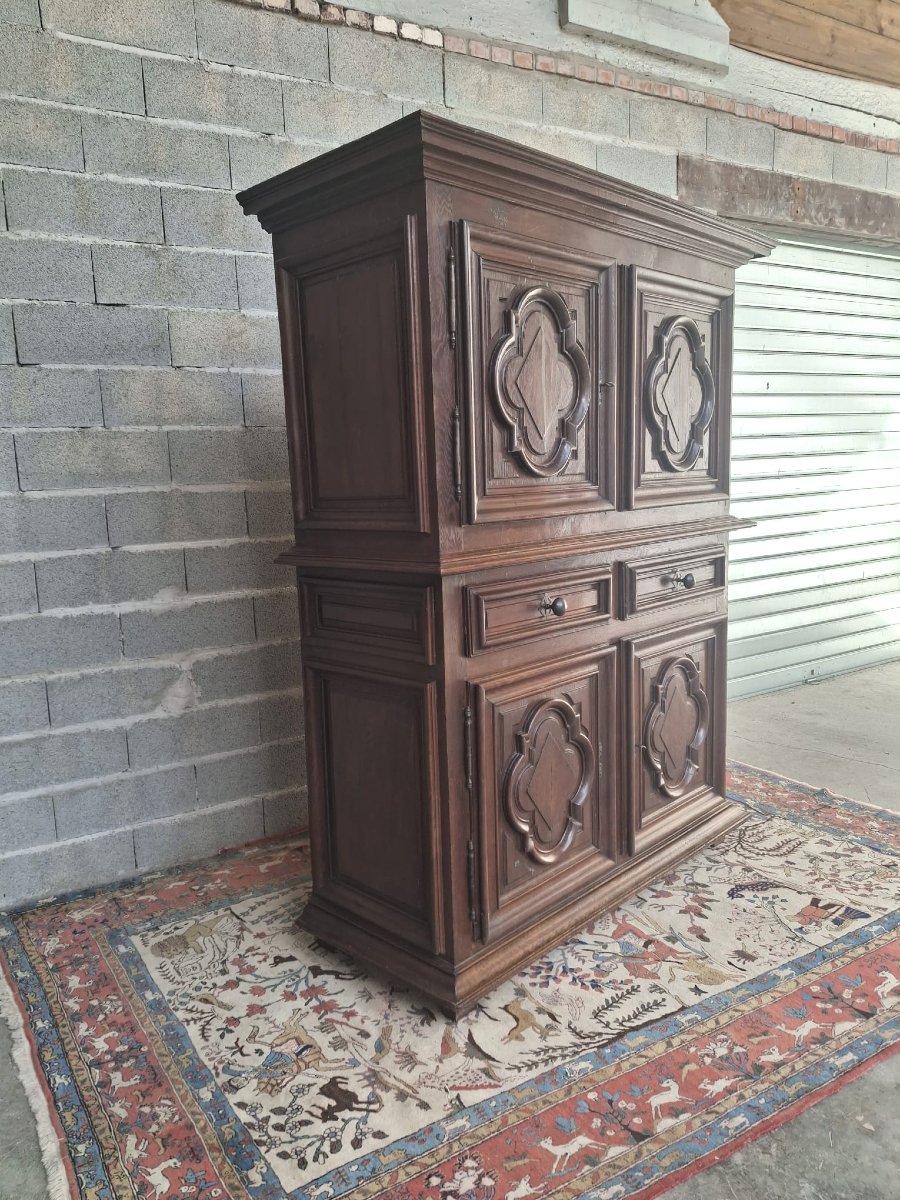 Buffet quatre portes, en chêne sculpté, Régence d'époque XVIIIème-photo-4