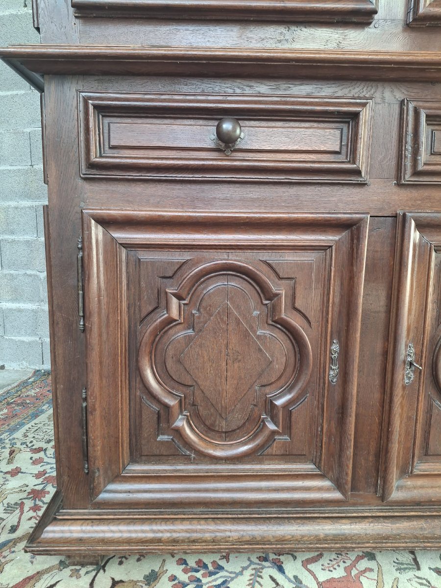 Buffet quatre portes, en chêne sculpté, Régence d'époque XVIIIème-photo-2