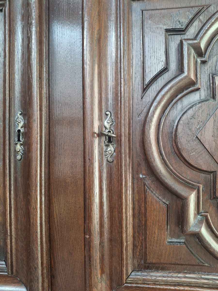 Buffet quatre portes, en chêne sculpté, Régence d'époque XVIIIème-photo-5