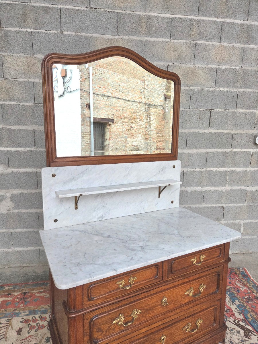 Commode de toilette , en chêne, Louis-Philippe – XIXème-photo-6