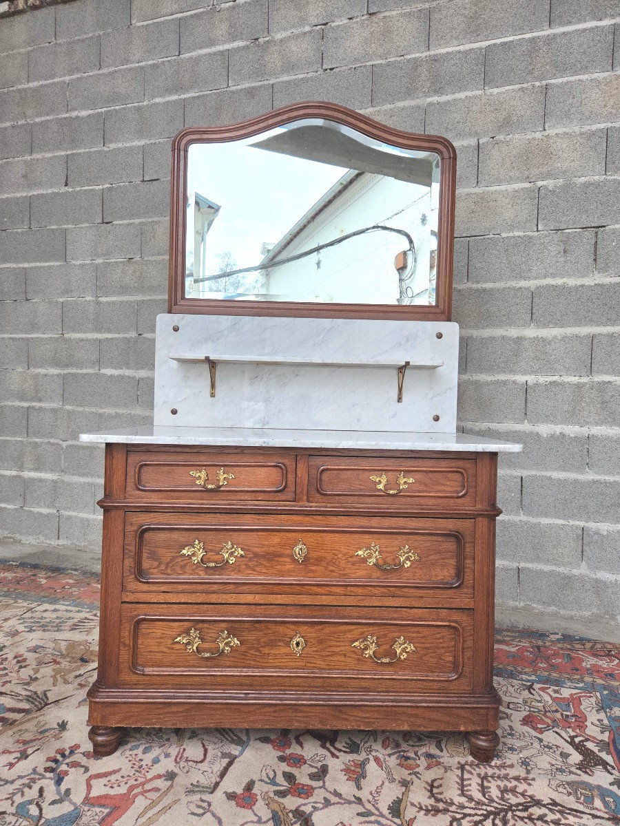 Commode de toilette , en chêne, Louis-Philippe – XIXème