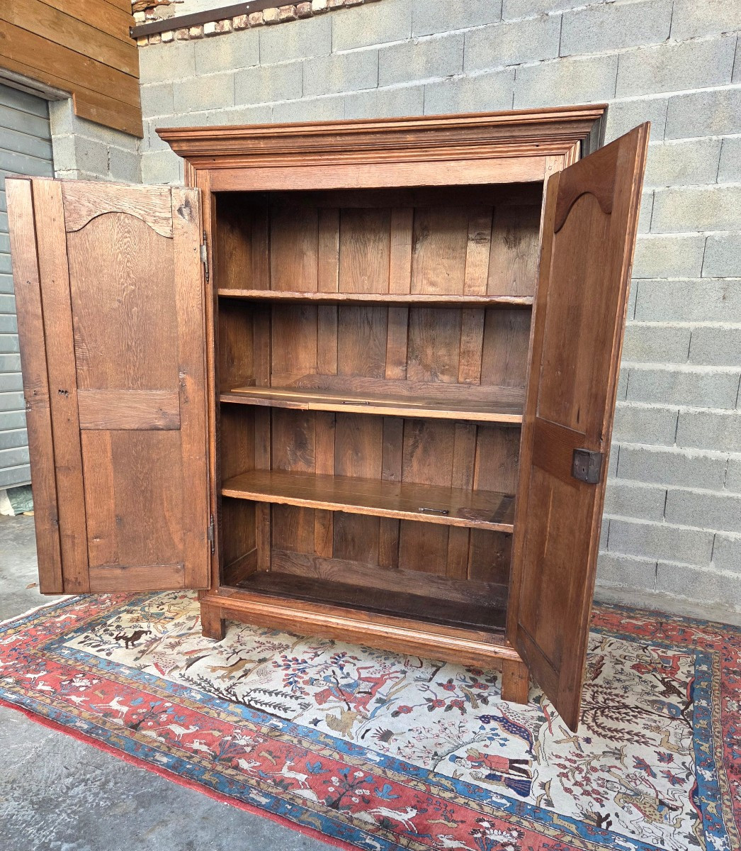 Louis XV Style Oak Wardrobe With Moldings, 18th Century-photo-4