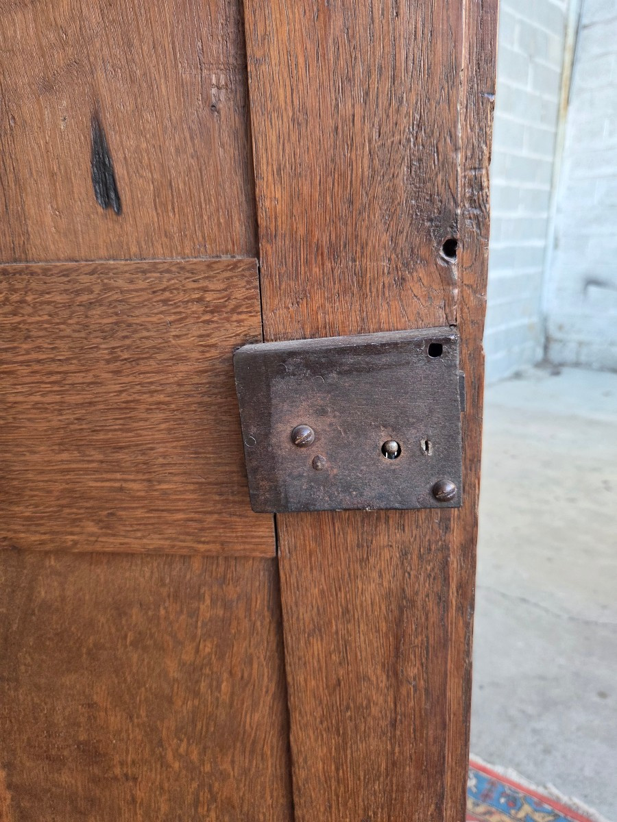 Louis XV Style Oak Wardrobe With Moldings, 18th Century-photo-5