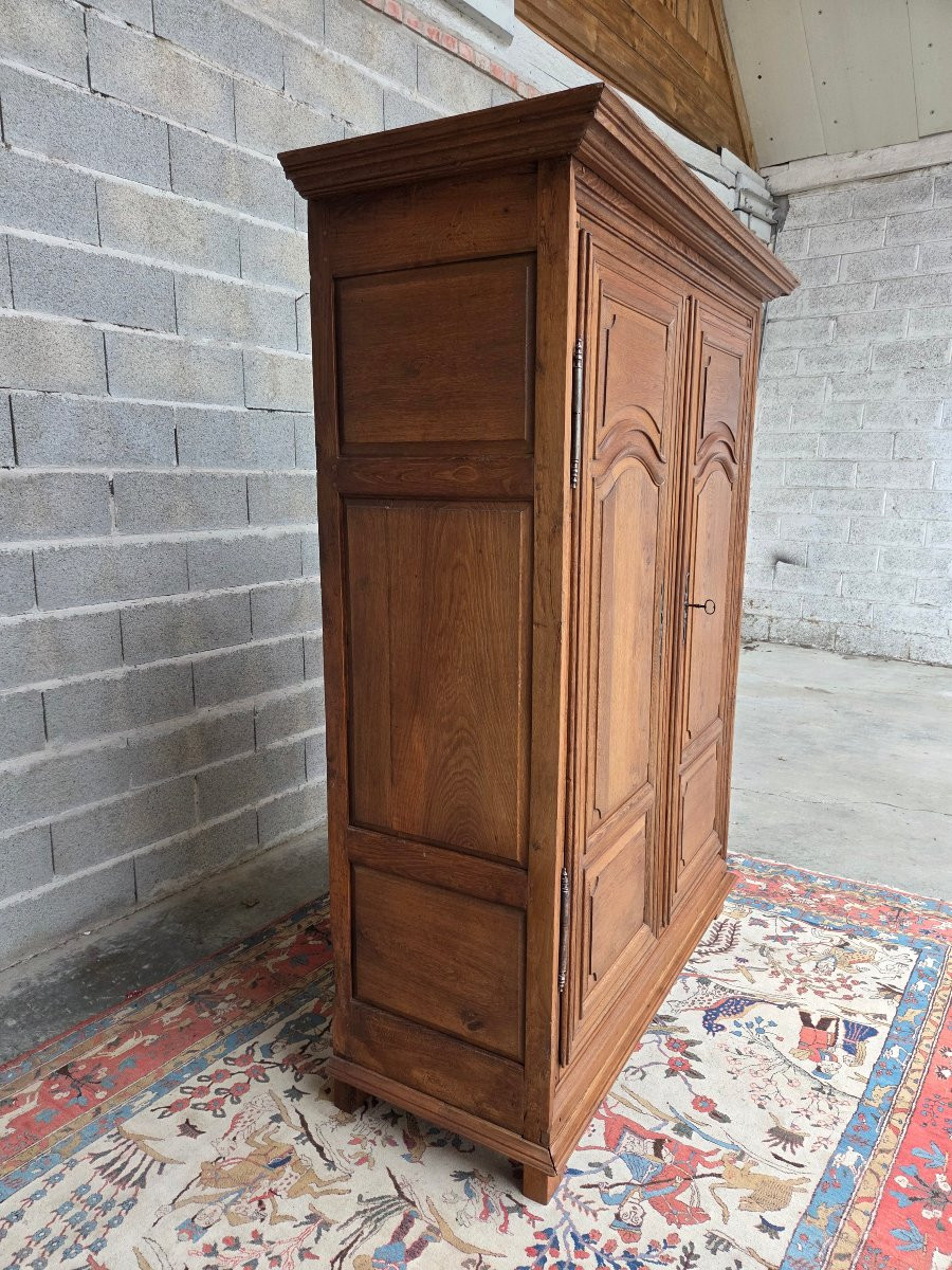 Moulded Oak Wardrobe, Louis XIV Style, 18th Century.-photo-2