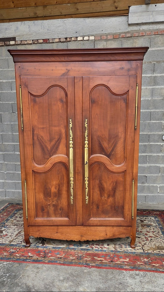 Louis XV Cherrywood Wardrobe – 19th Century Regional Work