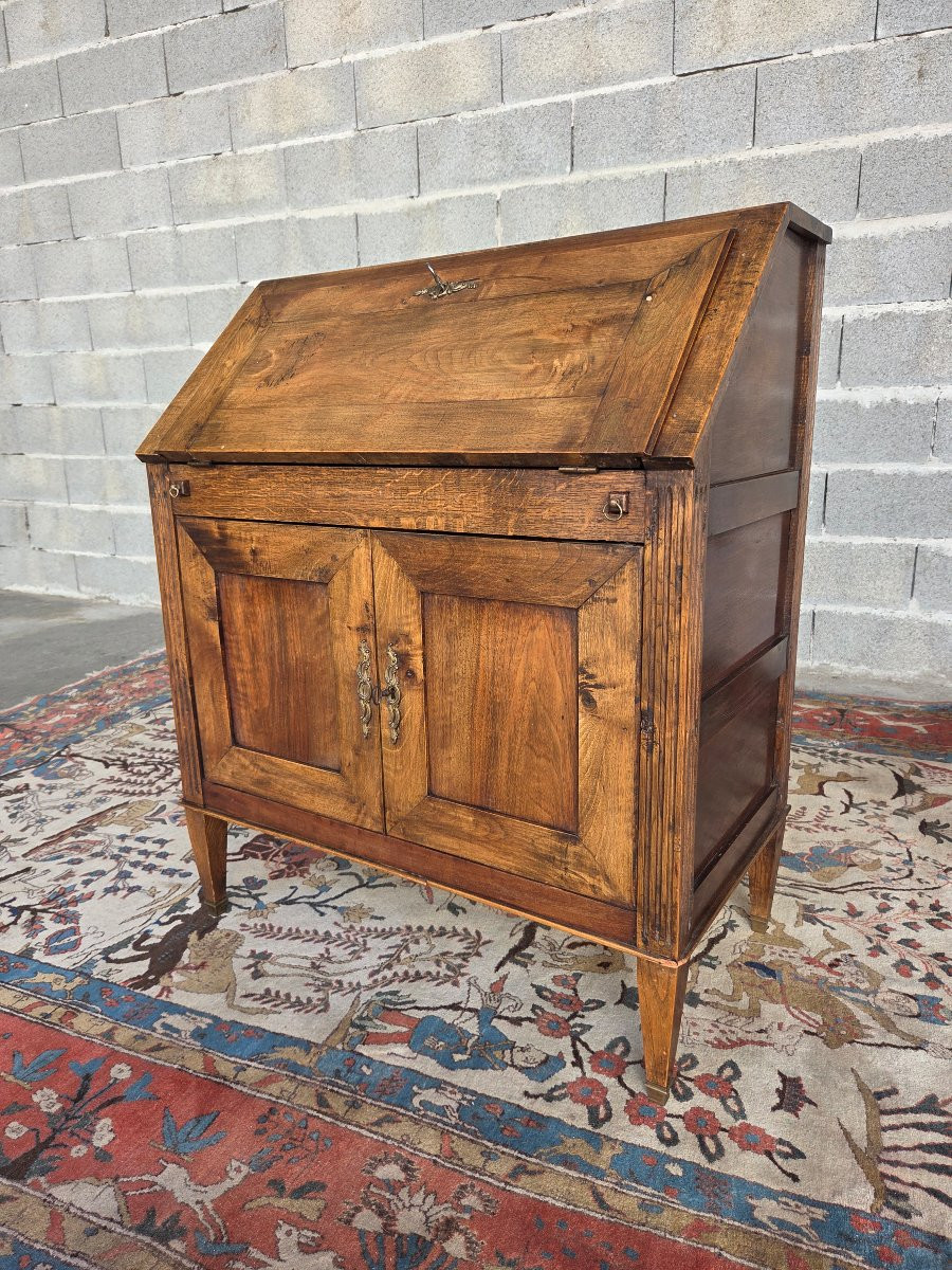 Louis XVI Style Walnut Slant-front Desk, 18th Century-photo-4