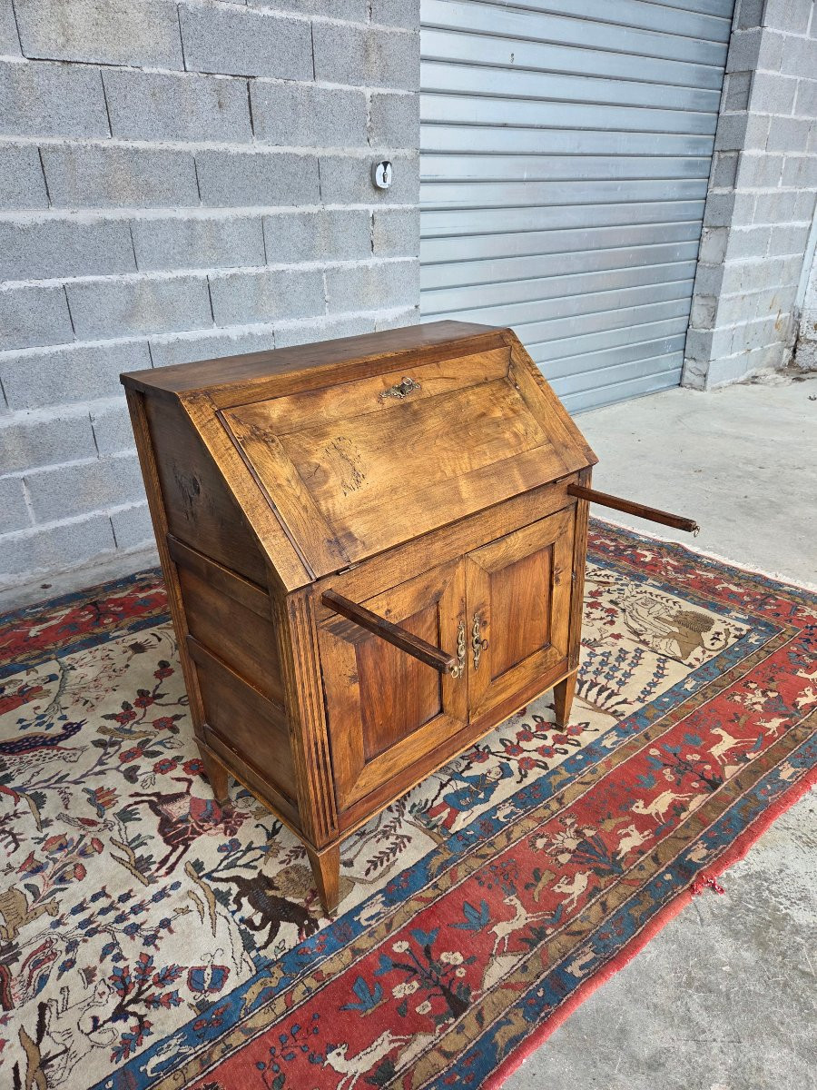 Louis XVI Style Walnut Slant-front Desk, 18th Century-photo-5