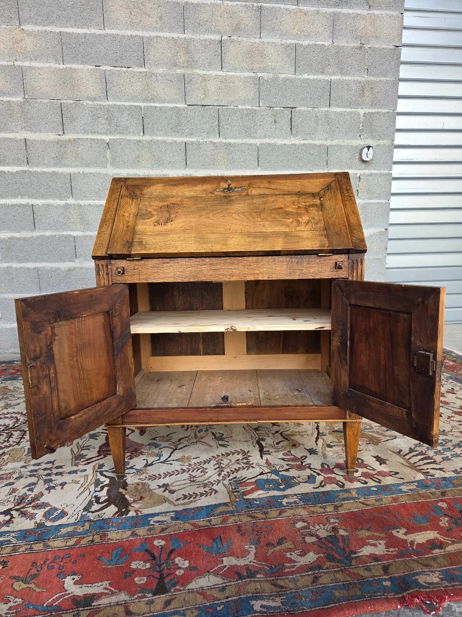 Louis XVI Style Walnut Slant-front Desk, 18th Century-photo-6