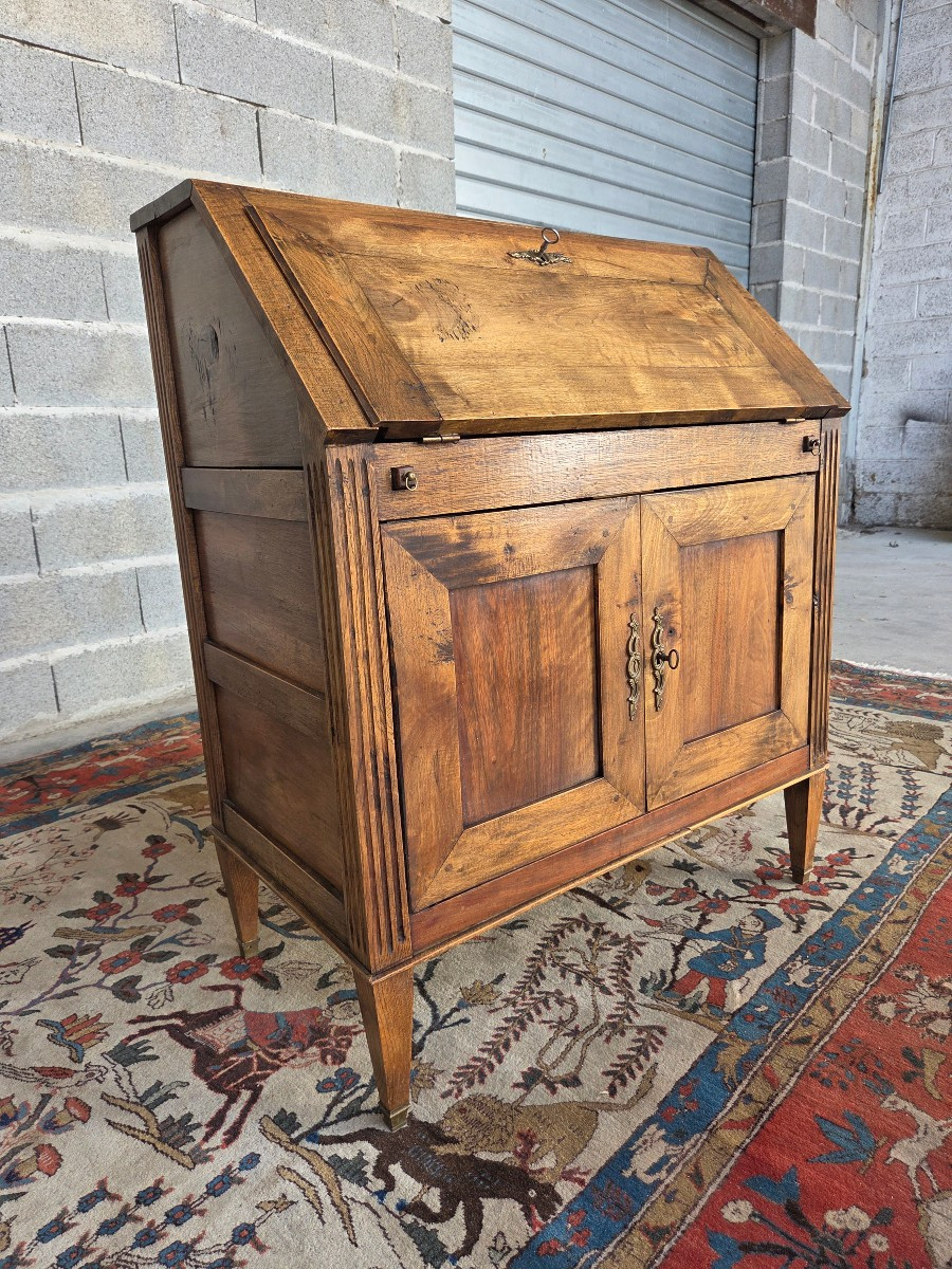 Louis XVI Style Walnut Slant-front Desk, 18th Century