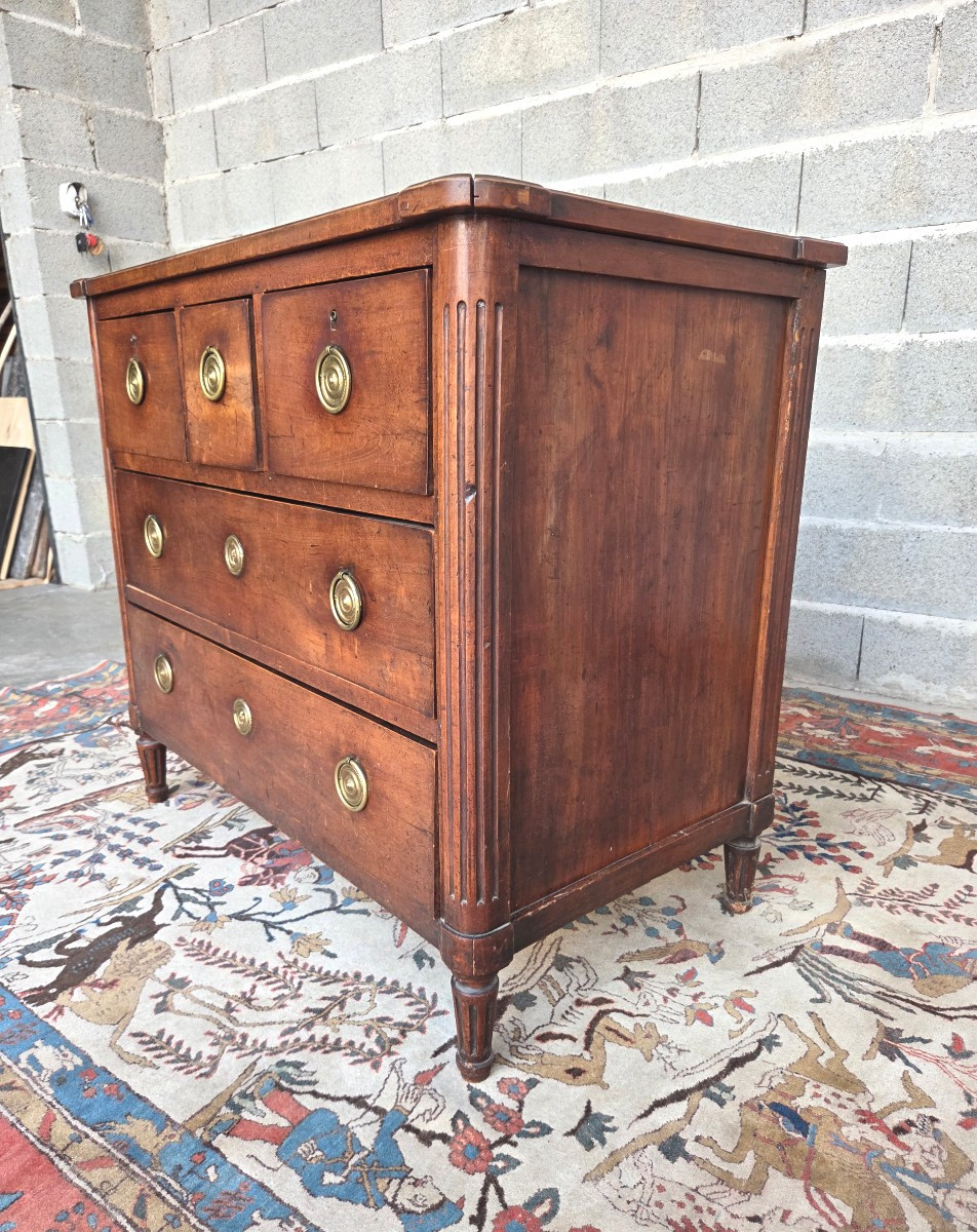 Commode en merisier Louis XVI, d'époque XVIIIème -photo-3