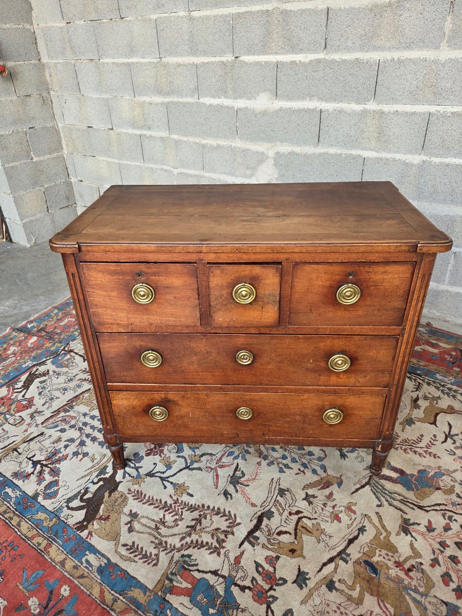 Commode en merisier Louis XVI, d'époque XVIIIème -photo-4