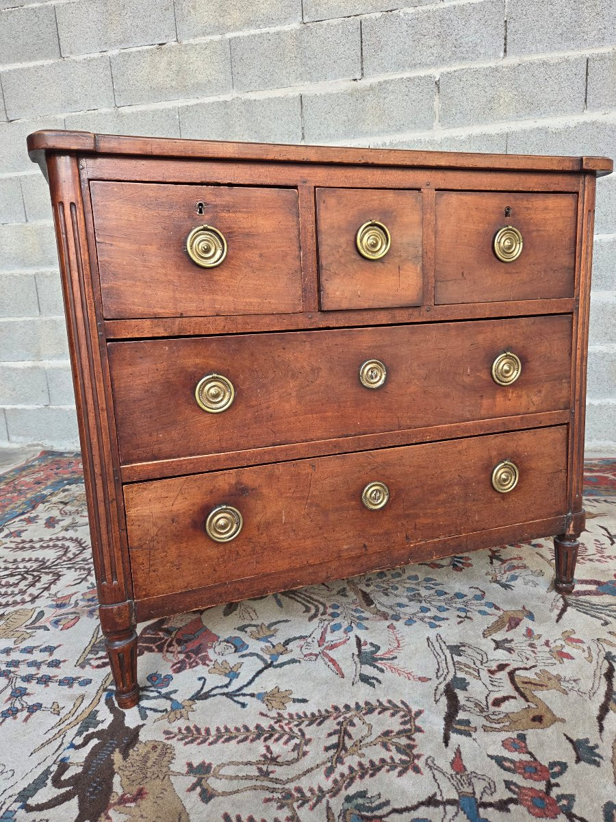 Commode en merisier Louis XVI, d'époque XVIIIème -photo-3