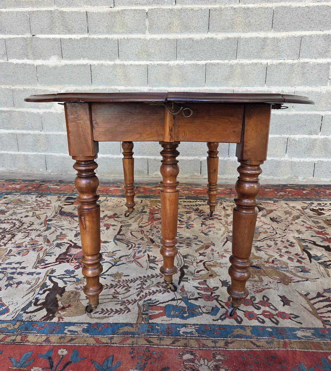 Six-legged Table, In Mahogany, 19th-century Restoration -photo-4