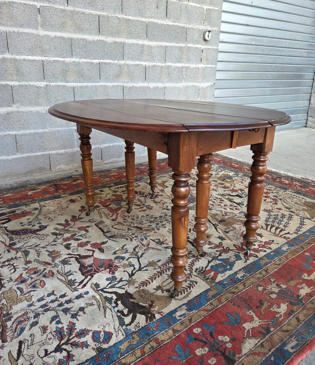 Six-legged Table, In Mahogany, 19th-century Restoration -photo-5