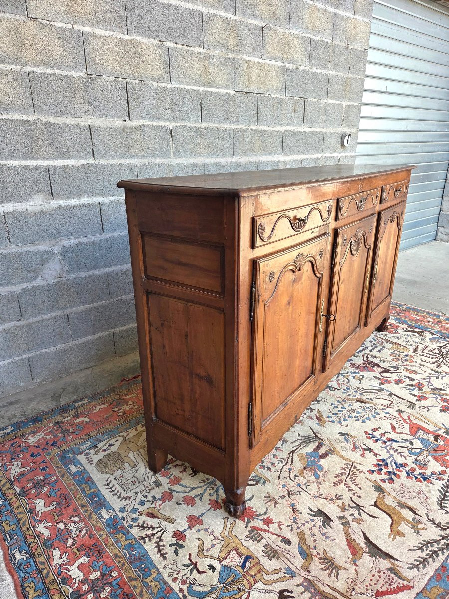 Enfilade Picarde dite de Vignacourt en merisier , Louis XV, d'époque XVIIIe siècle-photo-1