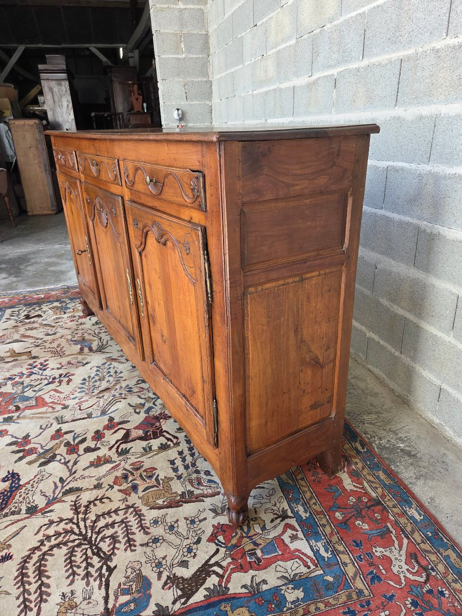 Enfilade Picarde dite de Vignacourt en merisier , Louis XV, d'époque XVIIIe siècle-photo-2