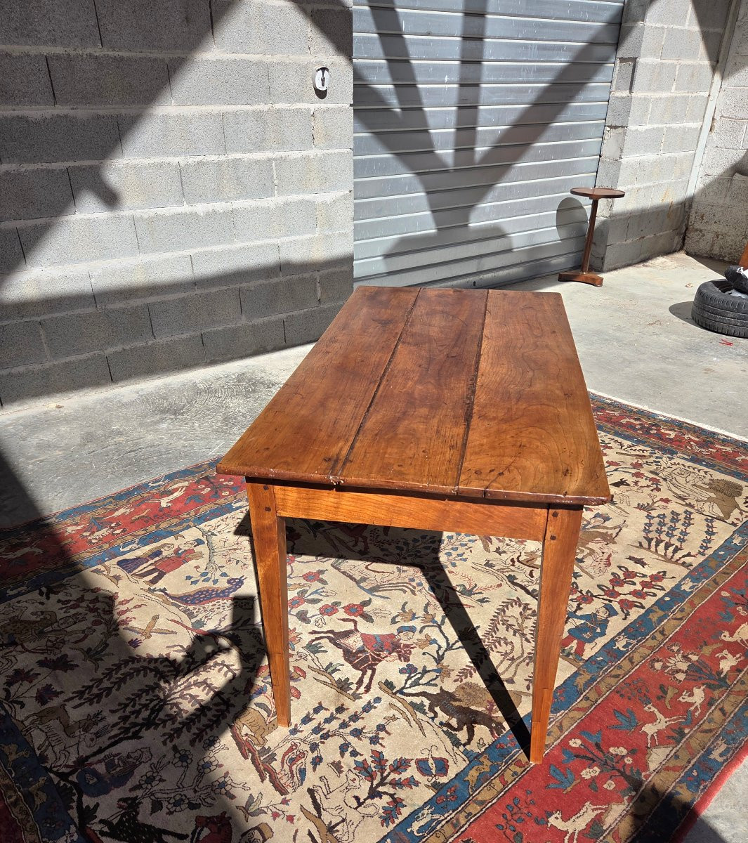 Table de salle à manger, en merisier massif. Directoire, d'époque XVIIIème-photo-2