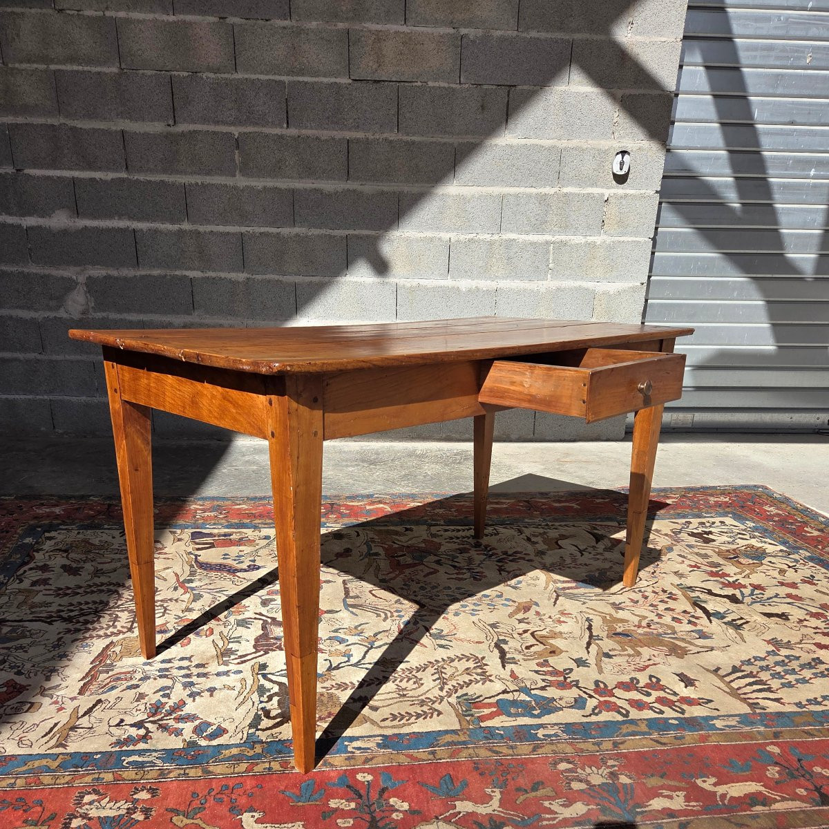 Table de salle à manger, en merisier massif. Directoire, d'époque XVIIIème-photo-3