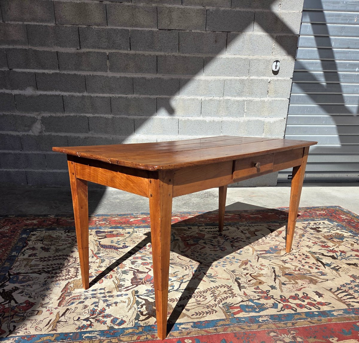 Table de salle à manger, en merisier massif. Directoire, d'époque XVIIIème-photo-4