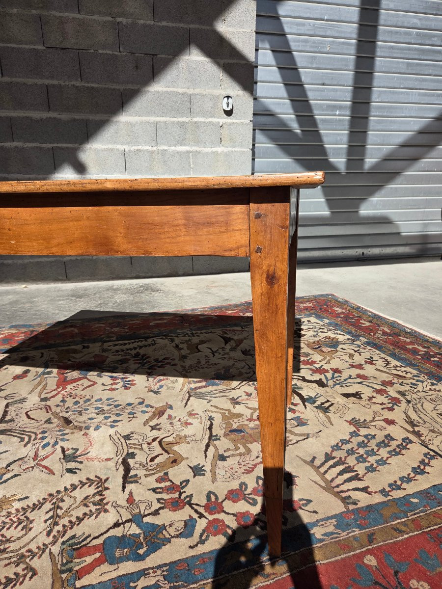 Table de salle à manger, en merisier massif. Directoire, d'époque XVIIIème-photo-2