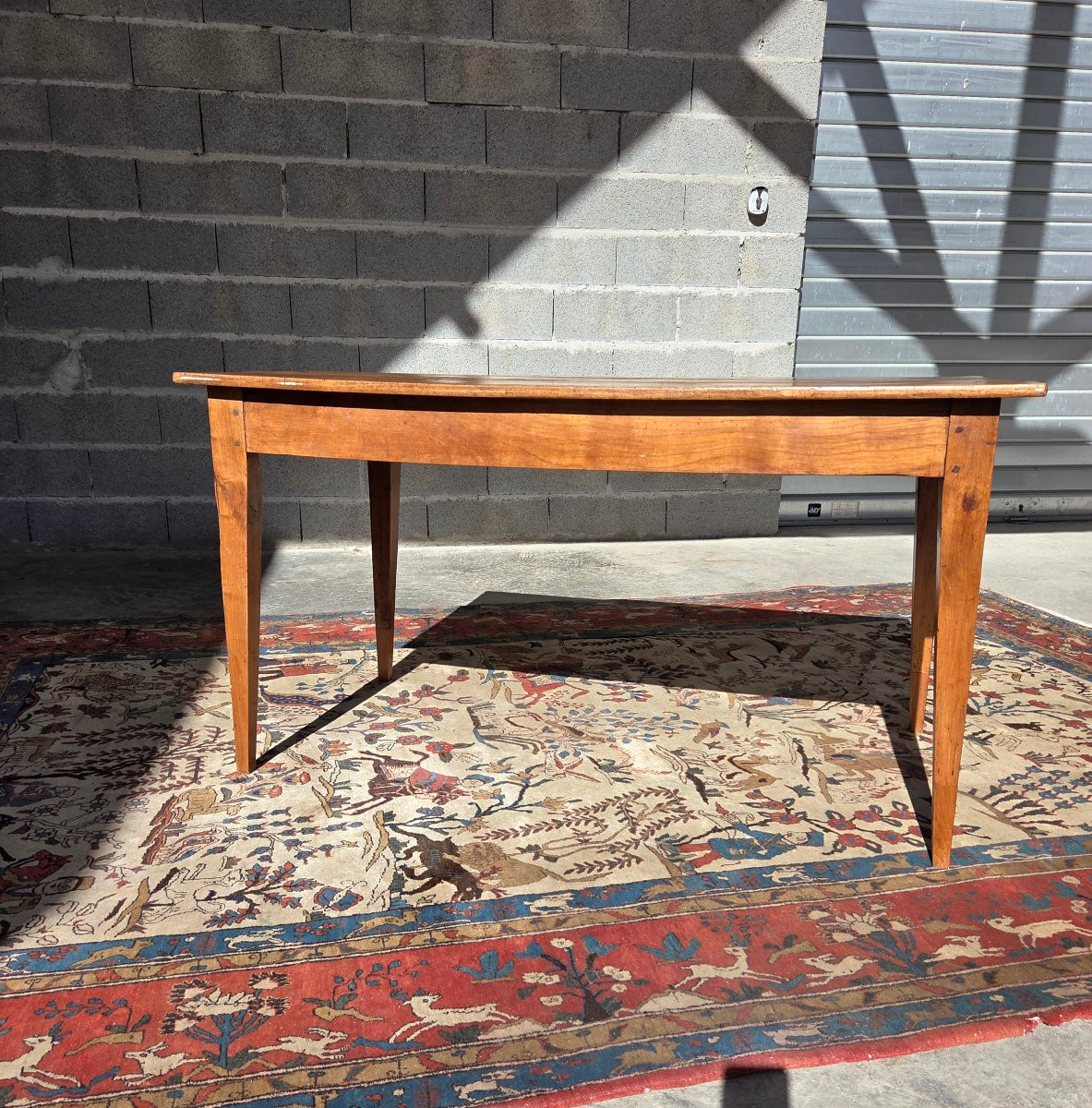 Table de salle à manger, en merisier massif. Directoire, d'époque XVIIIème-photo-3