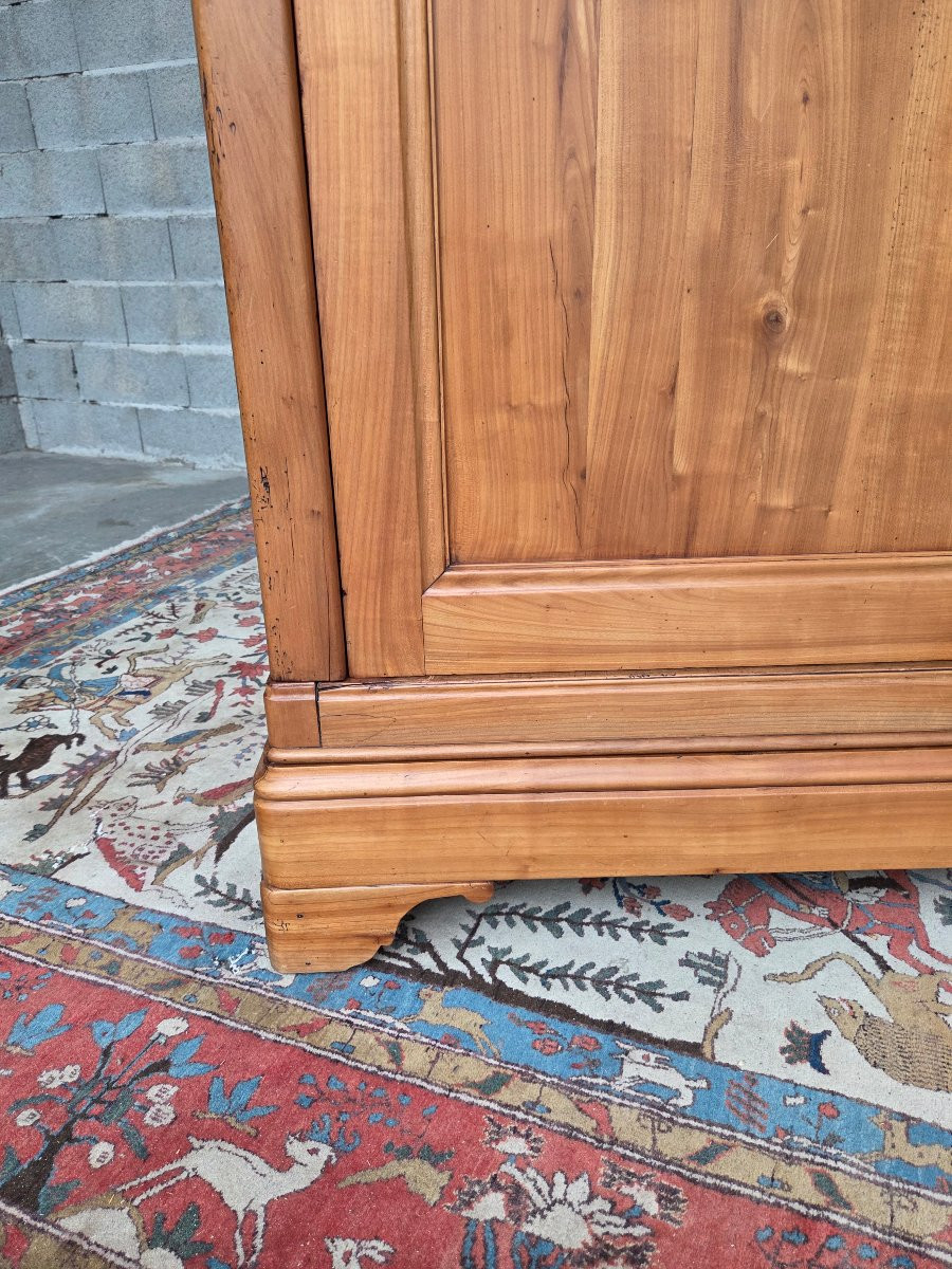 Louis Philippe Blond Cherrywood Armoire, 19th Century-photo-2