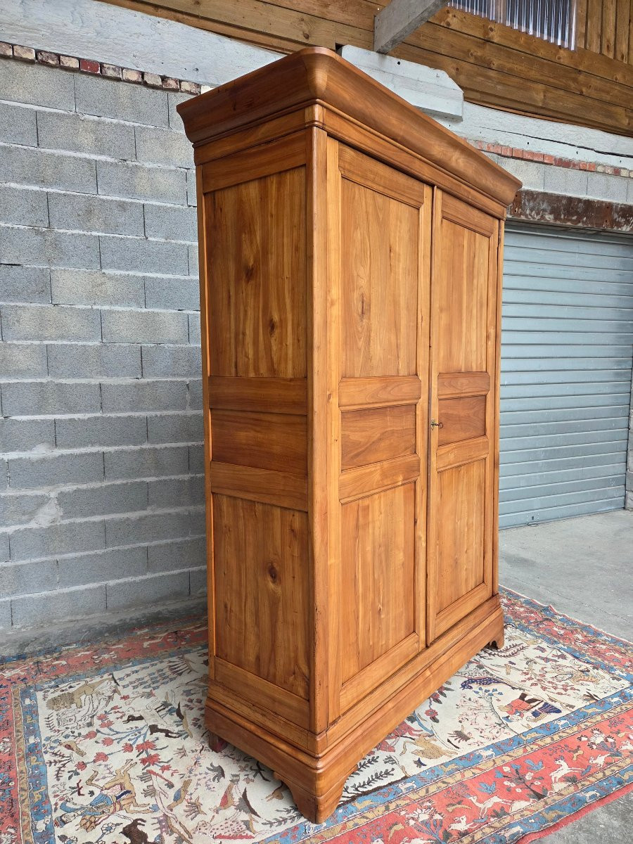 Louis Philippe Blond Cherrywood Armoire, 19th Century-photo-6