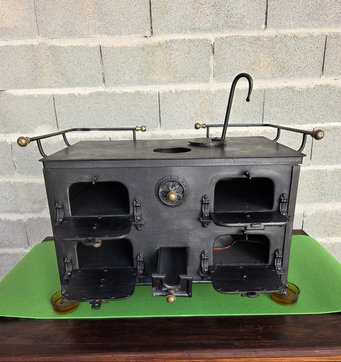 Napoleon III Miniature Cast-iron Stove, Late 19th Century-photo-1