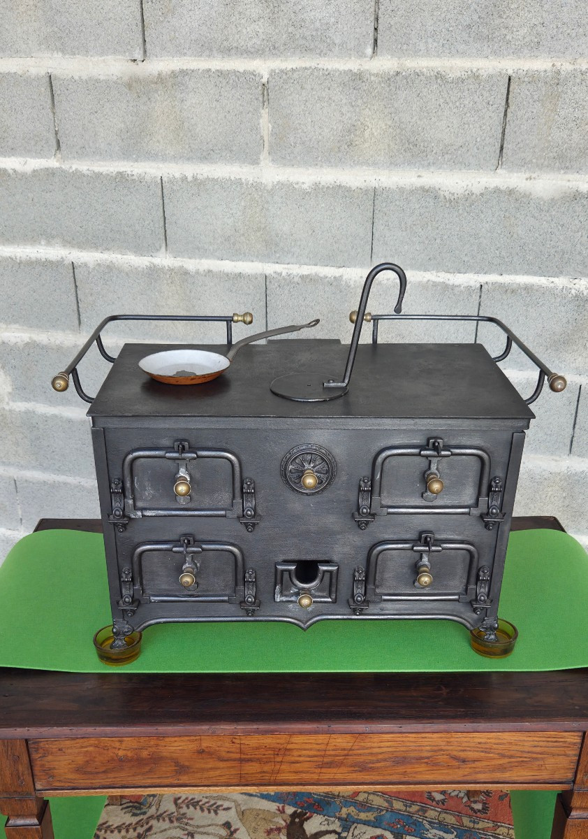 Napoleon III Miniature Cast-iron Stove, Late 19th Century