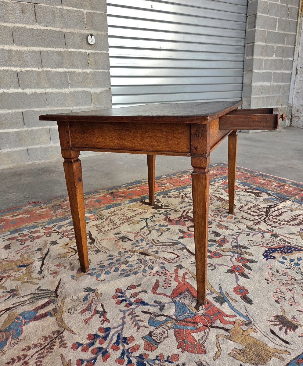 Table en chêne. Directoire, fin XVIII ème, début XIXème-photo-2