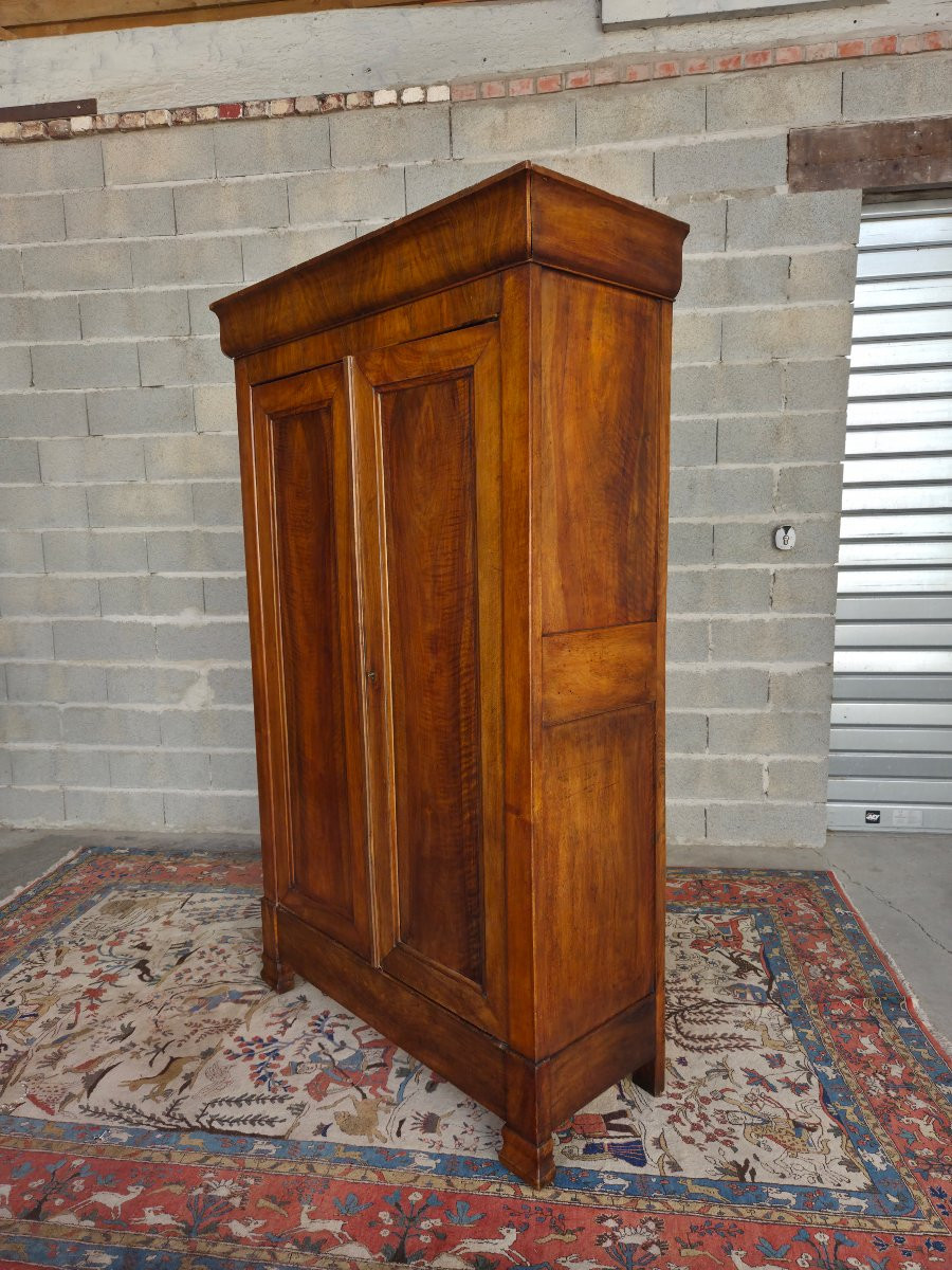 Louis-philippe Two-door Walnut Armoire, 19th Century-photo-2