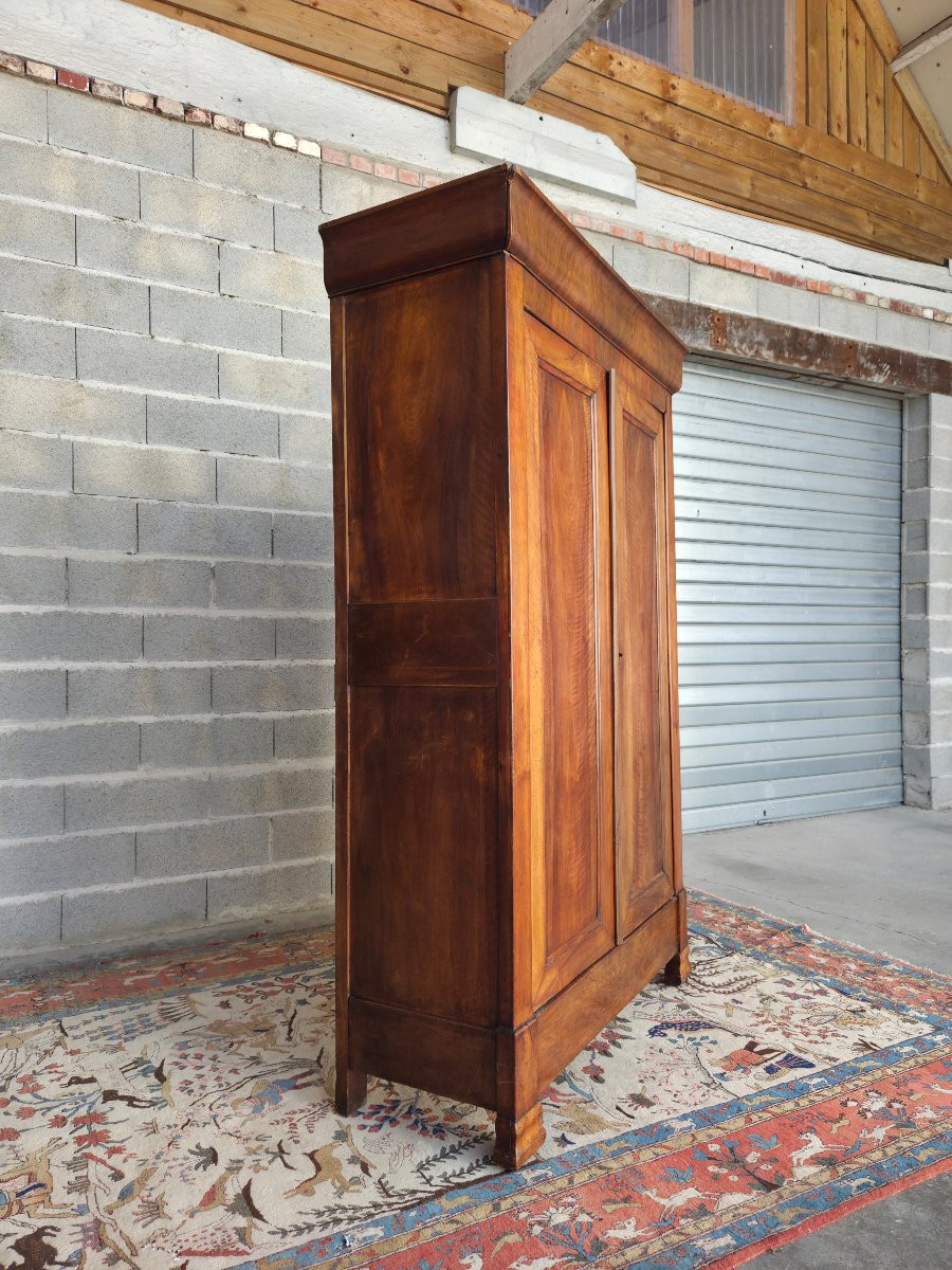 Louis-philippe Two-door Walnut Armoire, 19th Century-photo-3