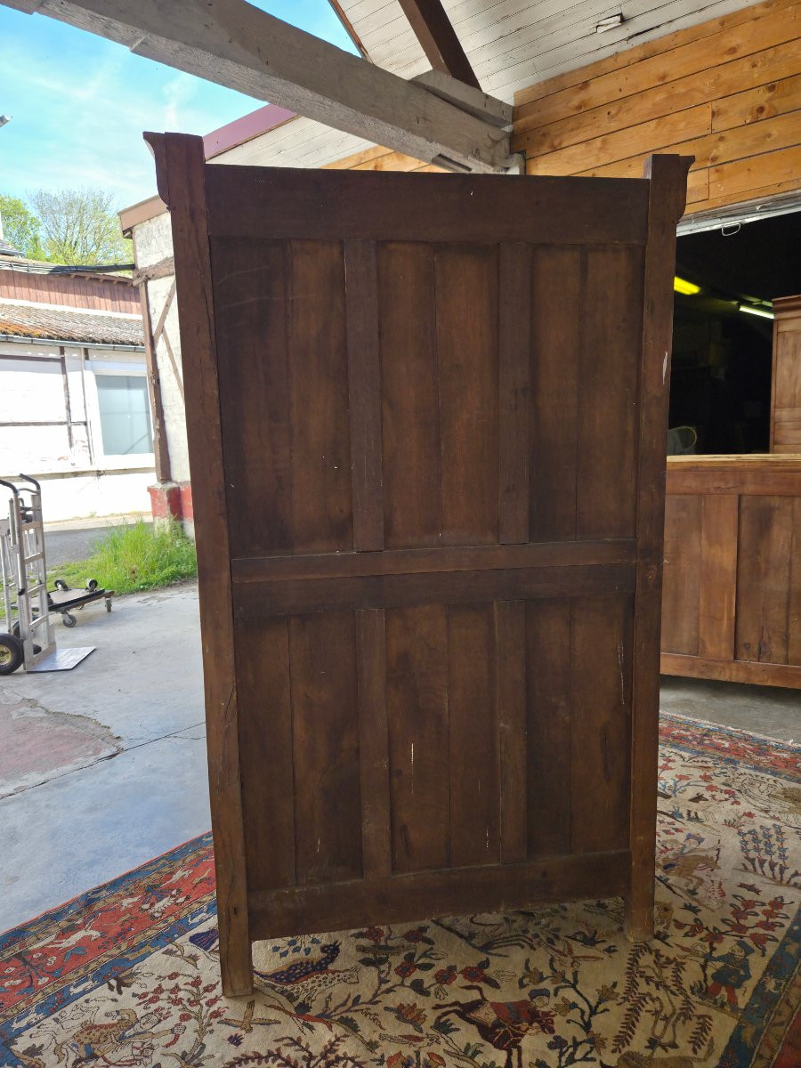 Louis-philippe Two-door Walnut Armoire, 19th Century-photo-6