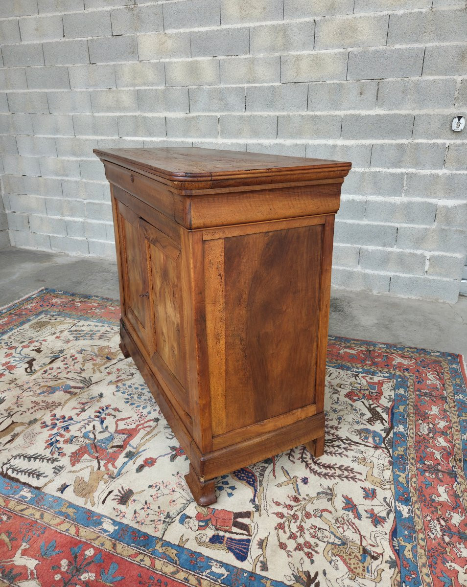 Solid Walnut Low Sideboard, Louis Philippe Style, 19th Century-photo-8