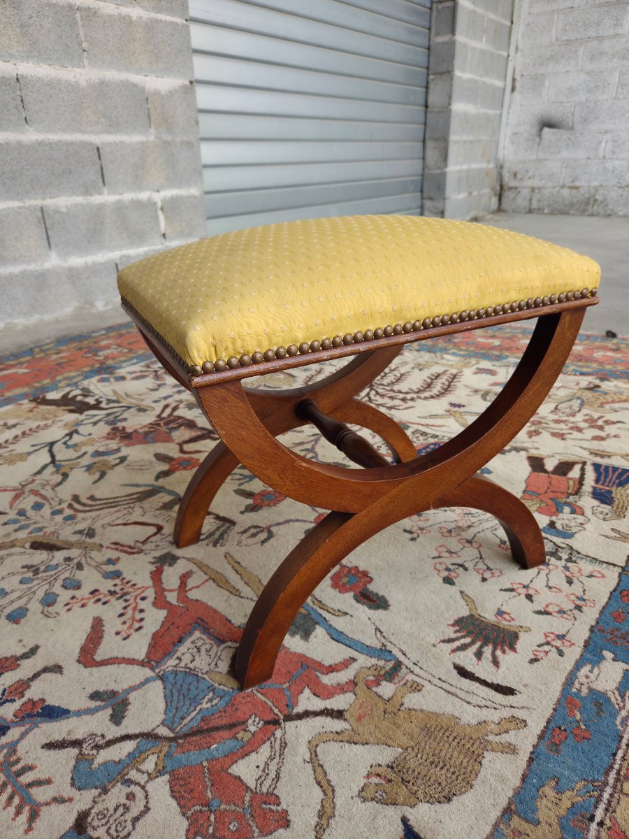 Tabouret curule en acajou,  Empire , d'époque XXe siècle-photo-2