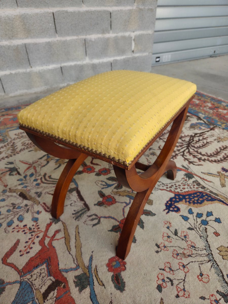 Tabouret curule en acajou,  Empire , d'époque XXe siècle-photo-3