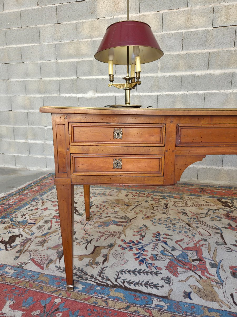 Cherry Wood Middle Flat Desk, Louis XVI - Directoire, 20th Century Period-photo-1