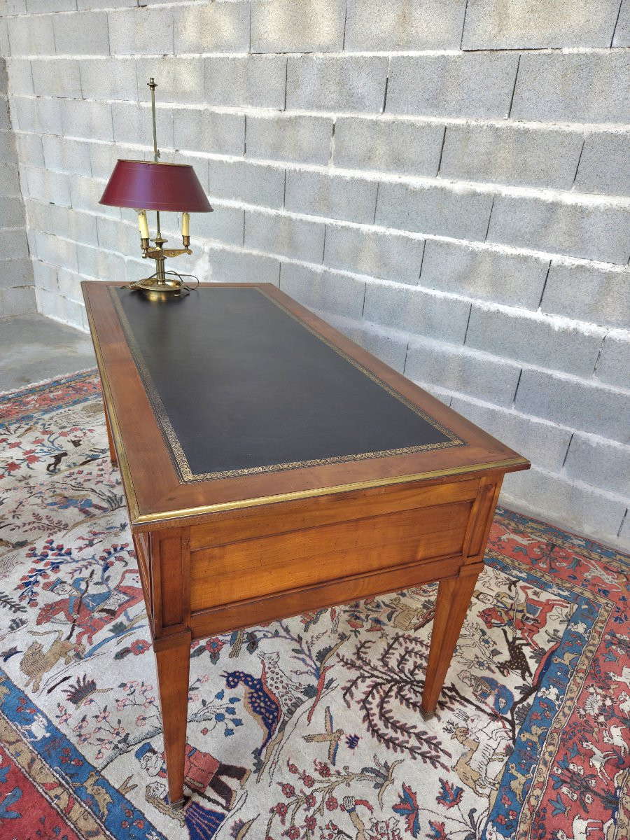 Cherry Wood Middle Flat Desk, Louis XVI - Directoire, 20th Century Period-photo-5