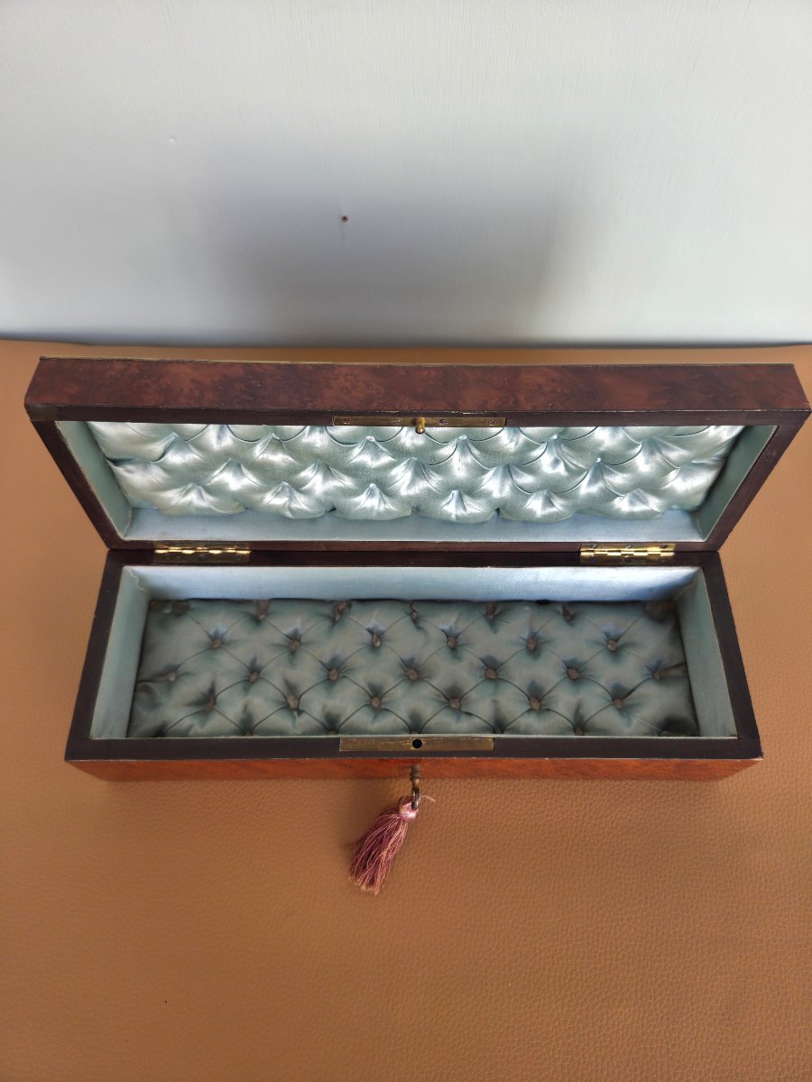 Napoleon III Box, Boulle Marquetry, Loupe And Mother Of Pearl, Napoleon III, XIXᵉ Period.-photo-4