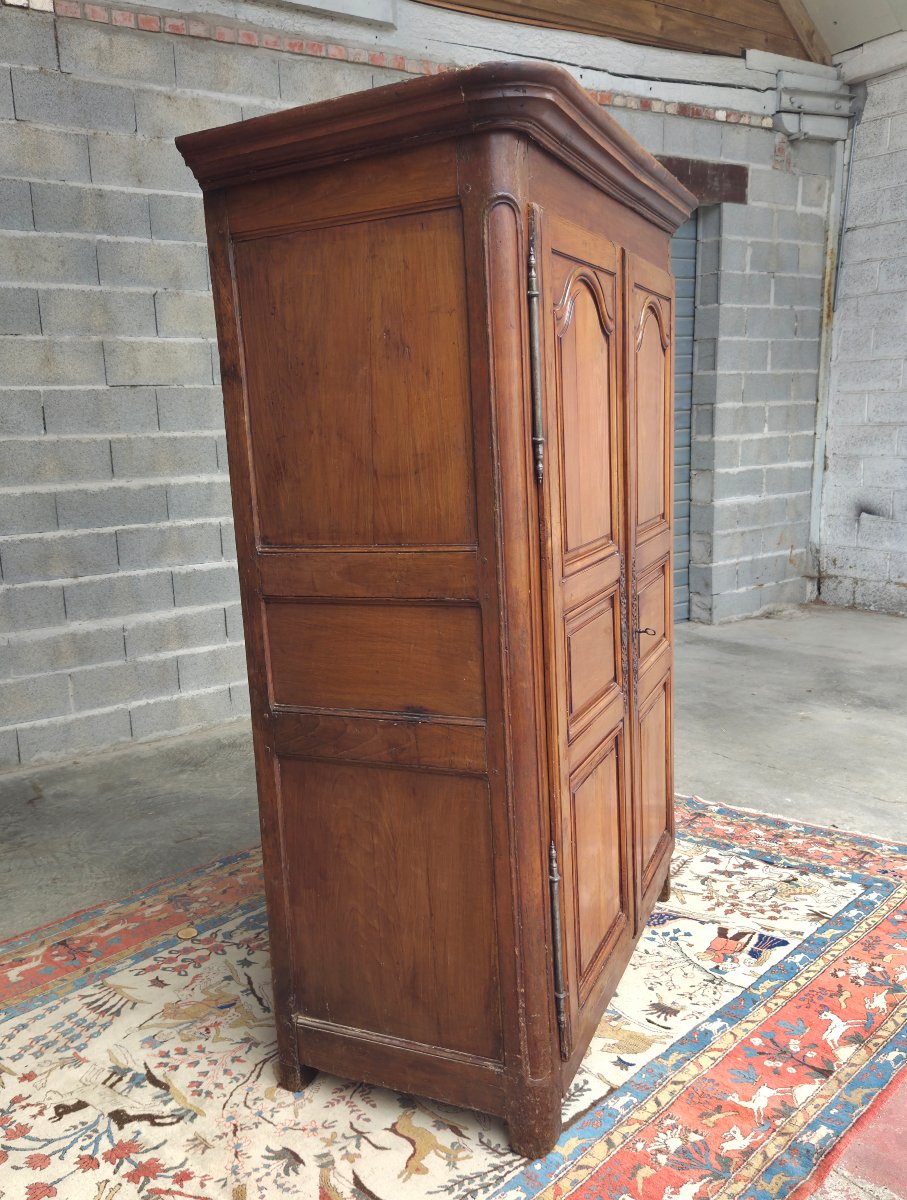 Solid Cherrywood Louis XIV Armoire, 18th Century-photo-4