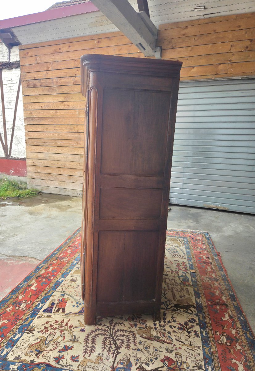 Solid Cherrywood Louis XIV Armoire, 18th Century-photo-4