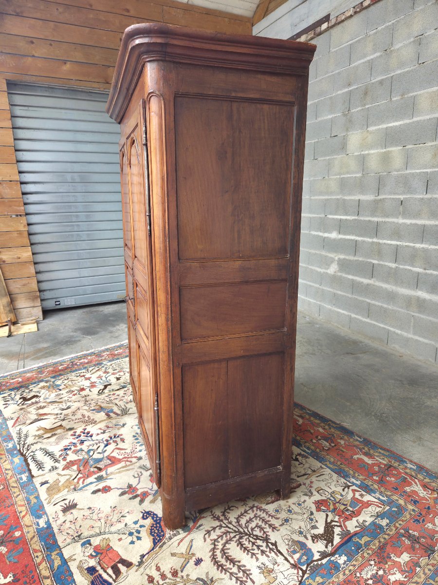Solid Cherrywood Louis XIV Armoire, 18th Century-photo-1