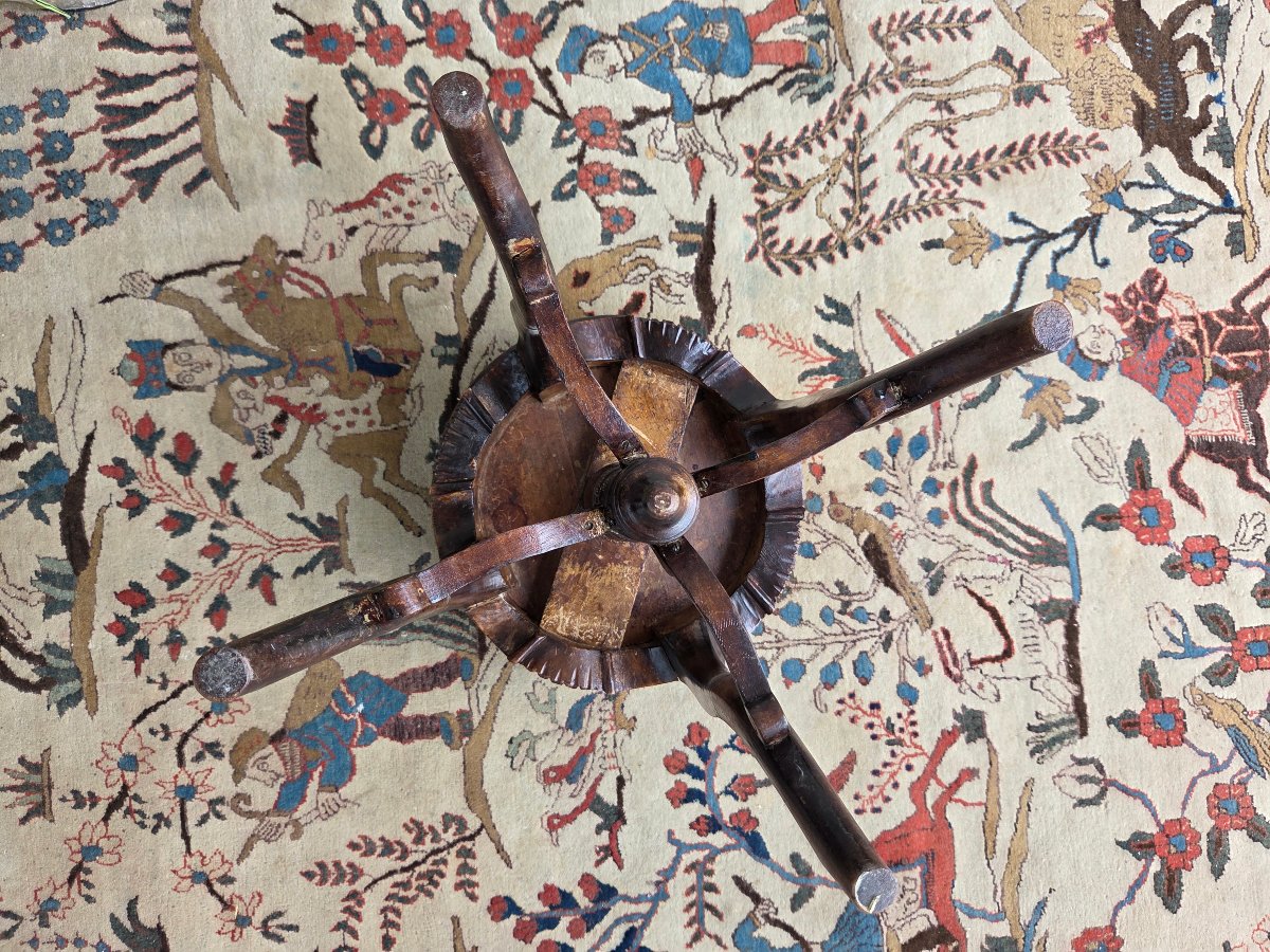 Tabouret de piano, réglable en hauteur, Louis XV, d'époque fin XIXᵉ siècle-photo-4