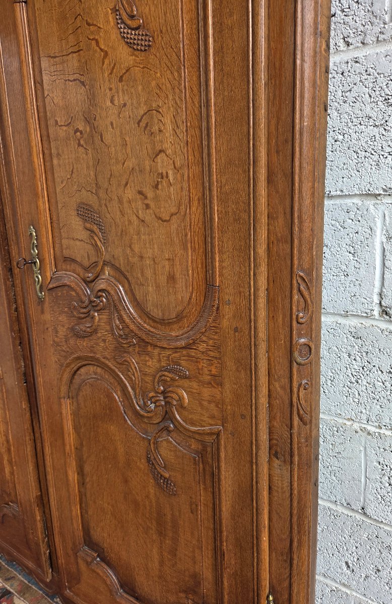 Façade d'armoire en Chêne, Louis XV, d'époque XIXème-photo-3