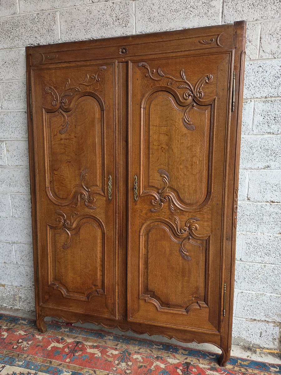 Façade d'armoire en Chêne, Louis XV, d'époque XIXème-photo-6